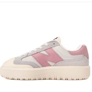 New Balance Pink and White Athletic Shoes